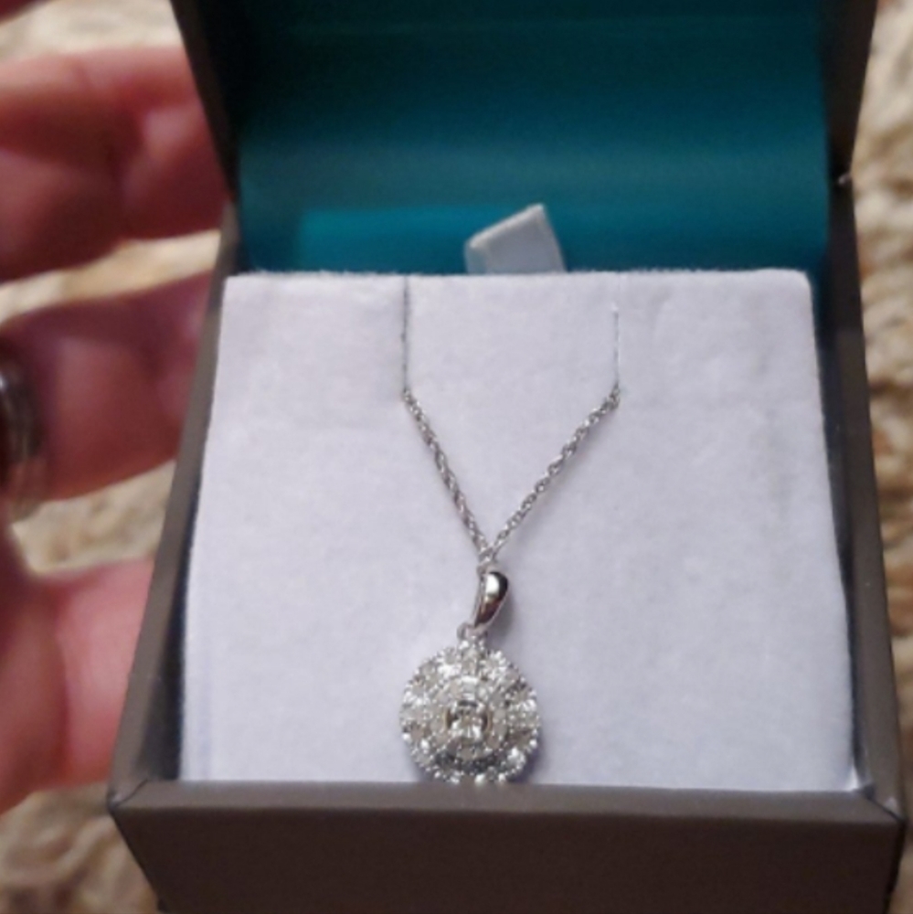 Effy diamond and sterling silver necklace.